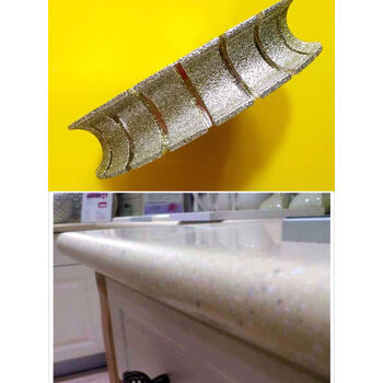 定制适用永固电镀轮半圆边磨边轮大理石云石磨轮开槽花型花边异型轮 2