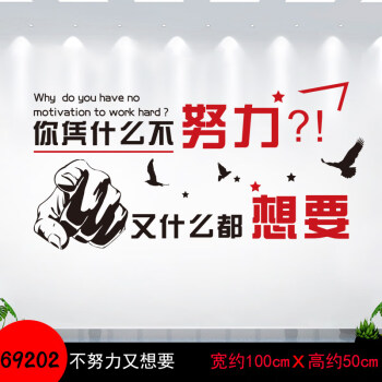 勵志牆貼語錄教室佈置裝飾班級文化牆貼紙公司辦公室牆面學習貼畫 sy6