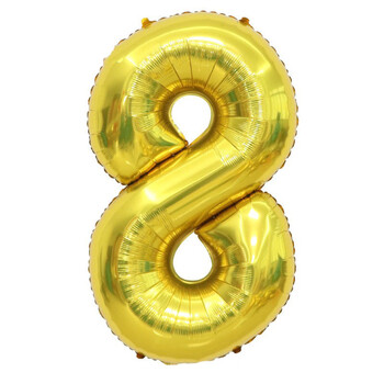 金婴天使32寸数字2022中号气球0123456789金色100银色蓝色红色生日
