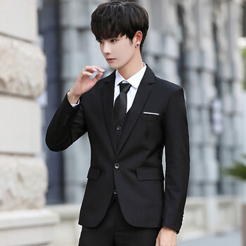 klfasjn6161g2000西服套装男士职业装三件套修身西装商务正装婚礼