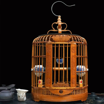画眉鸟笼川笼老竹生头画眉鸟笼鸟笼竹制大号八哥专用精品鹩哥全套川笼