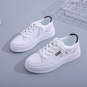 2022年春季新款潮基础小白鞋女韩版学生跑步休闲板鞋女l1001白黑38