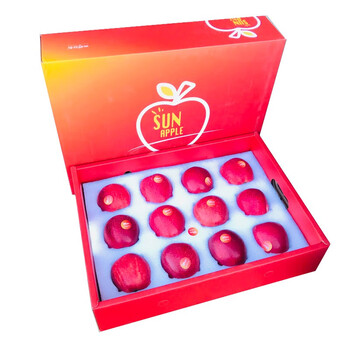 闪狼国产红玫瑰苹果12粒礼盒单果重150g左右脆甜多汁国产加力果新鲜