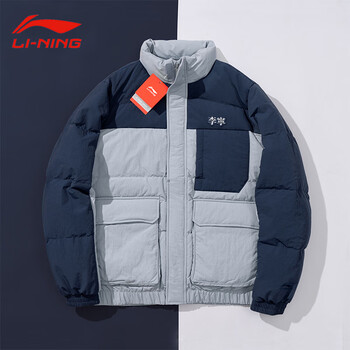 李宁lining李宁男款羽绒服2022冬季新款男子保暖短款运动轻薄羽绒服