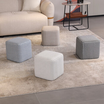 帕沙曼千鸟格小布凳 1103f 千鸟格小布凳0.3*0.3米