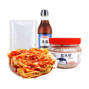 韩式鱼露虾酱韩国泡菜专用酱调料调味汁做辣白菜的腌酱料组合鱼露虾酱