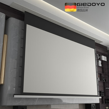 德国电动隐藏式天花幕隐藏幕布暗藏嵌入式投影幕家用4k高清 白玻纤