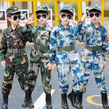 警察儿童服装警察童装 儿童迷彩服套装男女童幼儿园小学生军训夏令营