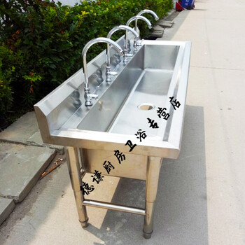 不锈钢水槽学生食堂厨房幼儿园学校洗碗池洗菜盆商用洗手池 1.8*0.