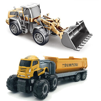 星屑2022新款合金铲车工程车儿童玩具压路车滑行叉车铲雪推土机模型男