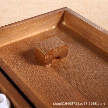 好俏俏针线盒复古木质套装家居缝纫盒家居日用桌面收纳包装盒木盒子 蒲公英款（带针线） 21*13*9cm