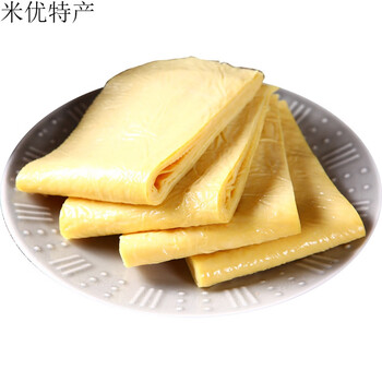 鲜油豆皮豆腐皮手工头层薄豆腐皮豆腐衣腐竹油豆皮500g