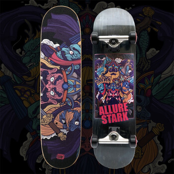 国潮限量四大天王长板阿鹿滑板刷街代步dancing舞板平花 8寸双翘板