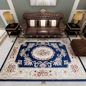 东升地毯 欧式新中式客厅沙发茶几地毯垫，卧室床边飘窗地毯，加厚高密不掉毛易打理可定制 B0044B 2X2.9米 大客厅地毯