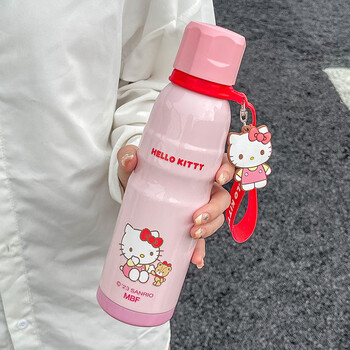 hywlkj保温杯女生高颜值保冷水杯学生可爱杯子带吸管儿童水杯 美乐蒂