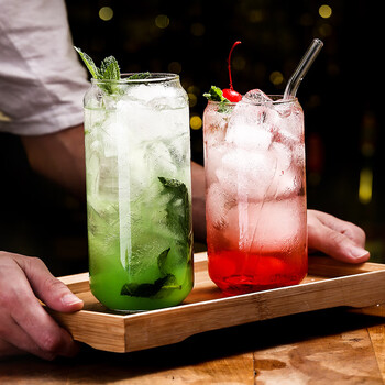 特百惠ins网红同款可乐杯大容奶萃冰咖啡之友易拉罐造型玻璃杯子可乐