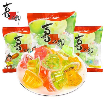 喜之郎果冻90g袋装桔子草莓苹果多口味休闲聚会节日零食品水果味果冻