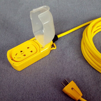 户外防雨防水插座室外电瓶充电无线不带线多孔插排接拖线板5米七孔二