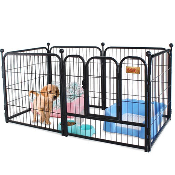 狗围栏狗笼宠物狗狗笼子围栏小型犬中型犬大型犬狗围栏狗栅栏门栏安全护栏泰迪法斗柯基金毛用品黑色