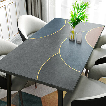 高档时尚餐桌布轻奢感皮革桌布防水防油免洗防烫长方形餐桌面茶几垫