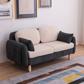 网红款双人沙发小户型经济型服装店出租房卧室简约二人两人小沙发m40