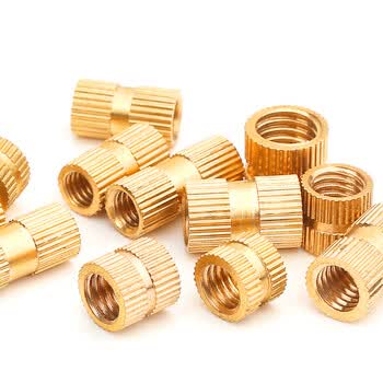 双通滚花螺母铜镶嵌件注塑铜螺帽埋件铜花母m1.4m1.6m1.7m2m2.5m3 1.