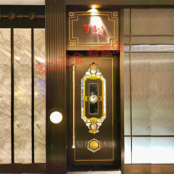 定制酒吧包房门隔音门ktv门歌厅推拉ktv专用门包厢不锈钢防火门镜面钛