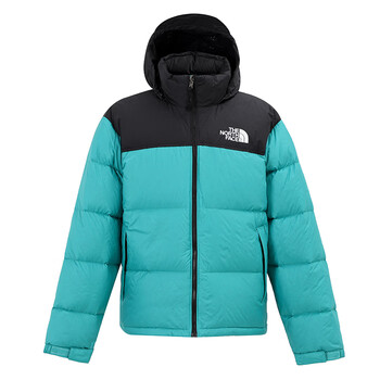 北面thenorthface拼接连帽羽绒服男子2023冬季新款户外保暖夹克宽松