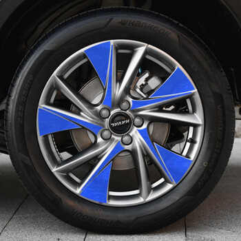 远燕适用于第三代哈弗h6轮毂镭射碳纤维保护贴膜19寸红色黑色改装贴纸