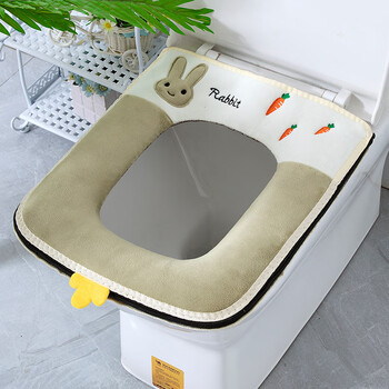 恒愎方形马桶垫方坐垫贴毛绒冬季方型坐垫通用北欧式家用长方形大号
