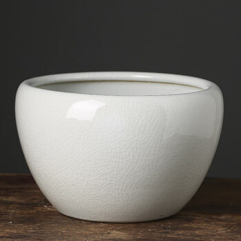 陶瓷缸盆荷花缸 户外陶瓷鱼缸 大号景德镇陶瓷鱼缸养鱼缸碗睡莲花盆