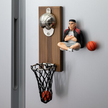 冰箱贴磁贴网红篮球瓶起子3d立体篮筐啤酒启瓶器同款 开瓶器 休息赤木