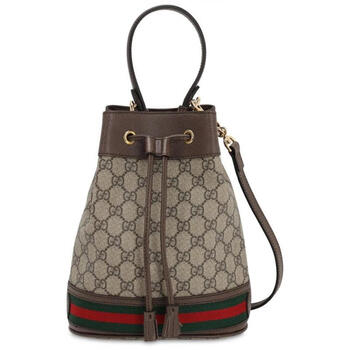 古驰gucci618礼物肩包女士小号ophidiagg水桶包灰褐色均码