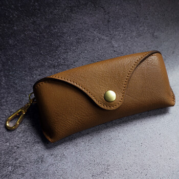 雷朋太阳镜眼镜盒手工牛皮雷朋rayban抗压墨镜盒防压眼镜盒飞行员太阳