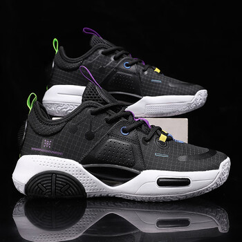 寕音速7low秋冬篮球鞋男闪击6白色女学生35码城9韦德系列战靴 全城9黑