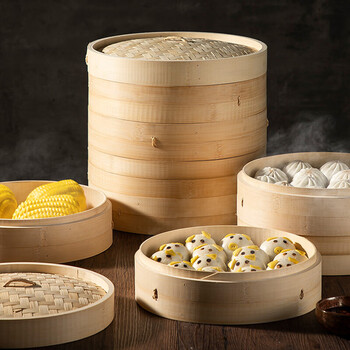 美厨maxcook竹蒸笼蒸笼蒸屉蒸格商用家用小笼包蒸笼点心蒸笼蒸包子