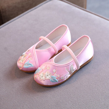 女童儿童汉服鞋子女童绣花鞋春夏老北京布鞋中国风宝宝古装古风演出鞋