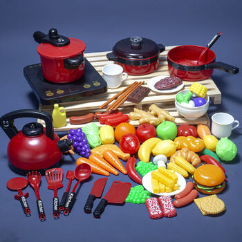 厨房烹饪小厨师玩具过家家儿童16岁男女孩餐具电磁炉煮饭锅套餐加大