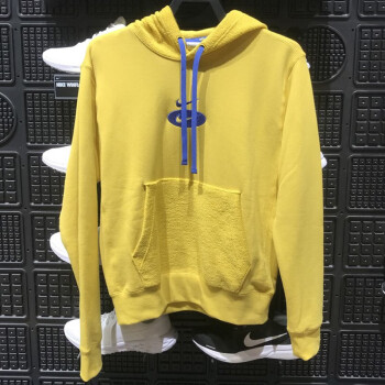 耐克（NIKE）卫衣男装2025春季新款运动休闲针织舒适保暖连帽套头衫 DM5463-709黄色内里毛圈 M