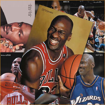 nba球星海报全明星篮球明星卡贴科比哈登欧文库里詹姆斯艾弗森 乔丹.