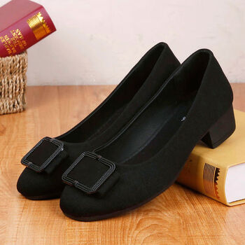 秋天穿的加大码女鞋老北京布鞋40-43春秋浅口老北京布鞋女单鞋软底中