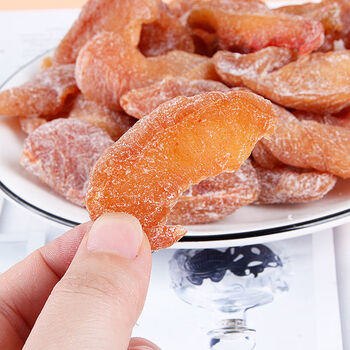 盐津桃肉干500g散装无核桃干桃子干酸甜水果干蜜饯休闲零100g盐津桃肉