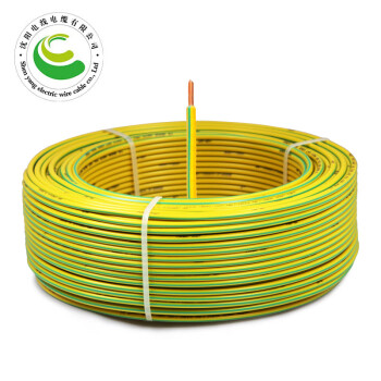 沈阳电线电缆有限公司-ZR-BV-450/750V-1X6mm²国标铜芯电线阻燃单芯硬线-95米捆-黄绿色
