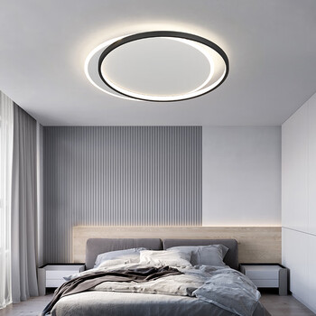 君御 卧室灯主卧房间主灯简约现代吸顶灯北欧灯具创意圆形dp20112-450