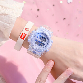 帝兹dizizid电子手表女学生简约潮流时尚初中生网红少女运动闹钟多