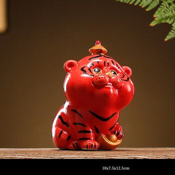 轻奢高端虎年可爱桌面摆件家居饰品客厅卧室办公室装饰品小摆设老虎
