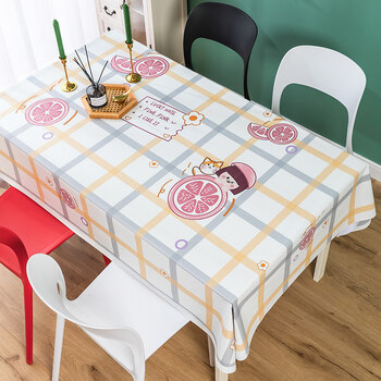 少女心卡通桌布桌布防水防油免洗长方形pvc日系家用餐桌布ins风少女心