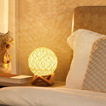 藤球小夜灯卧室床头氛围灯起夜照明婴儿喂奶睡眠夜光灯节日礼物送女友