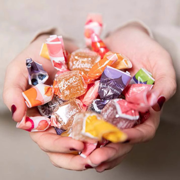 云舵alimentari意大利进口leone蕾欧娜葡萄蓝莓水果圣诞节果汁软糖果