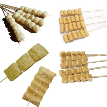老乡味豆干串豆腐串素豆肠 豆块豆制品山东特产炸串 烧烤 火锅食材100